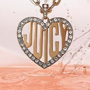 NEW Juicy Couture Gold and Silver Heart Necklace 20" New With Tags